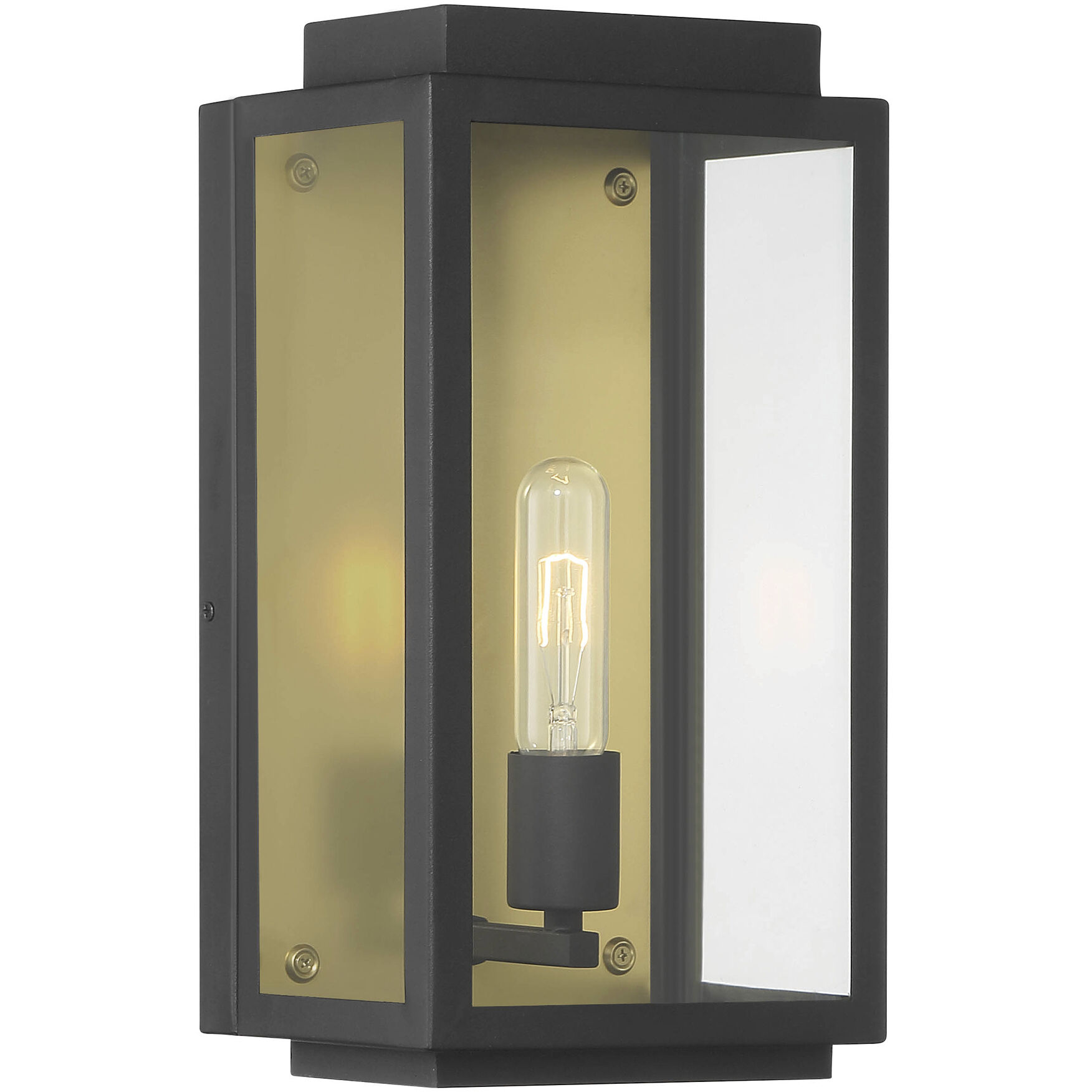 Twilight 1 Light 14 inch Black Outdoor Wall Lantern